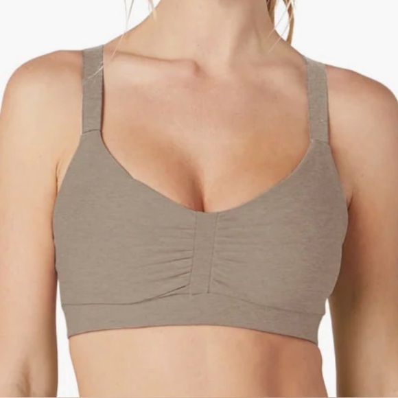 Beyond Yoga Other - Beyond Yoga Spacedye On Center Sports Bra Large C/D Birch Heather Tan Brown EUC